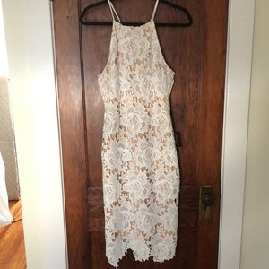 Lulus Lace White Floral Dress